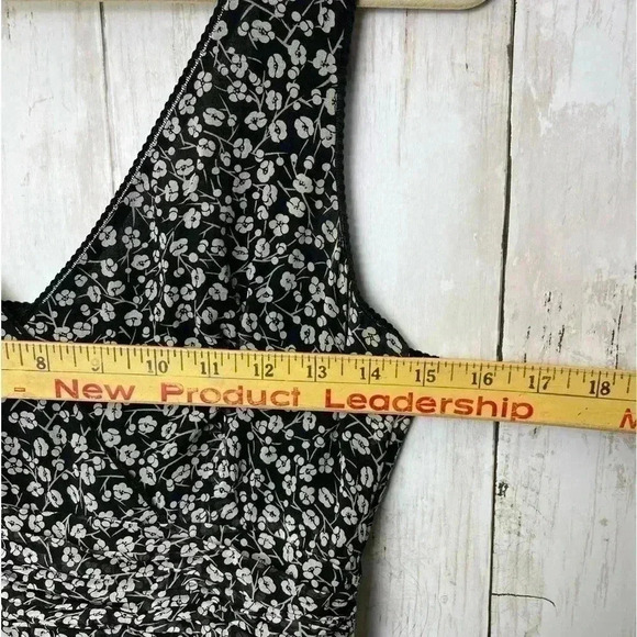 Ann Taylor 100% Silk Floral Dress Black Size 4 Spring/Summer/Special Occasion - Picture 4 of 11